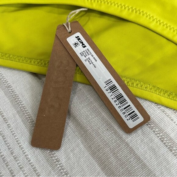 SKIMS Vibrant Neon Yellow Bikini Bottom Thong Swim 3X - Picture 4 of 5